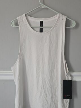 lululemon White Scoop Neck Muscle Tank